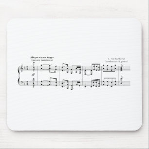 Mousepad Sinfonia #9 de Beethoven (preto)