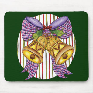 Mousepad Sinos de Natal Fofo com Fita e Laço