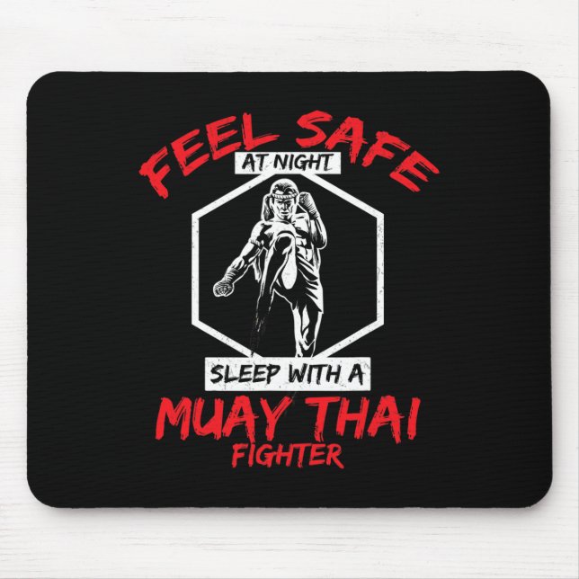 Mousepad Sinta-se Seguro Com Um Kickboxing Lutador de Muay  (Frente)