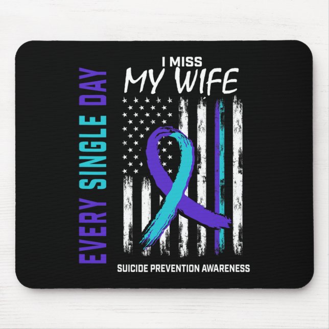 Mousepad Sinto Falta da minha esposa, Americana de Prevençã (Frente)