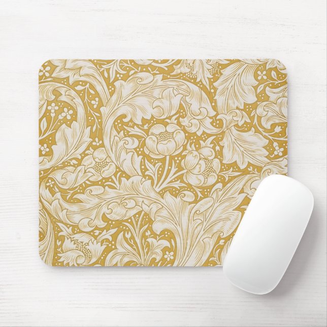 Mousepad Sistemas de Flor e Ouro do Botão do Morris (Com mouse)