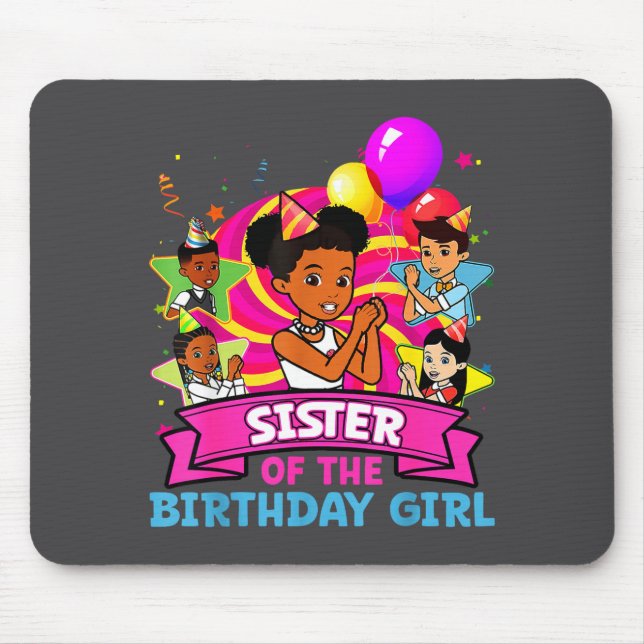 Mousepad Sister Of Birthday Girl Gracie Nk Doll Family Deco (Frente)