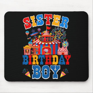 Mousepad Sister of the birthday for boy circus carnival