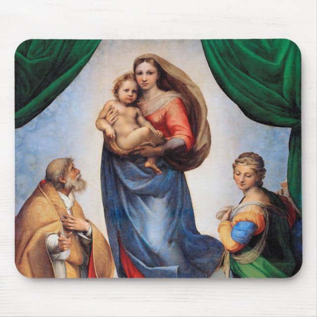 Mousepad Sistine Madonna, Raphael (Frente)