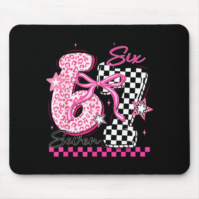 Mousepad Six Seven 6 7 Leopard Checkered 67 Meme Teacher Wo (Frente)