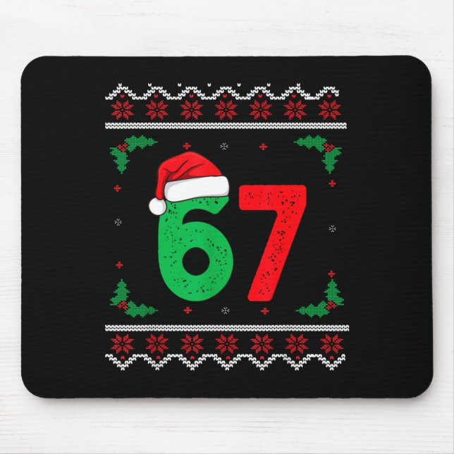 Mousepad Six Seven Christmas 6 7 Ugly Christmas Sweater  (Frente)