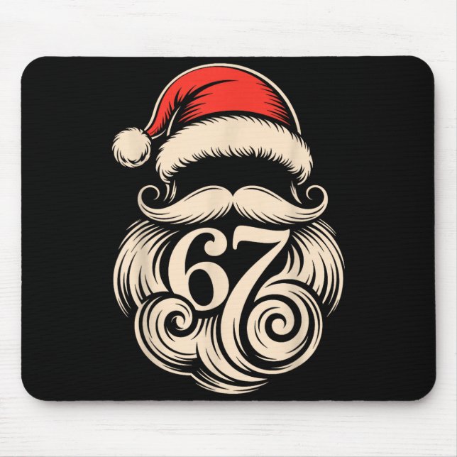 Mousepad Six Seven Christmas Santa Meme 6 7 Holiday Humor D (Frente)
