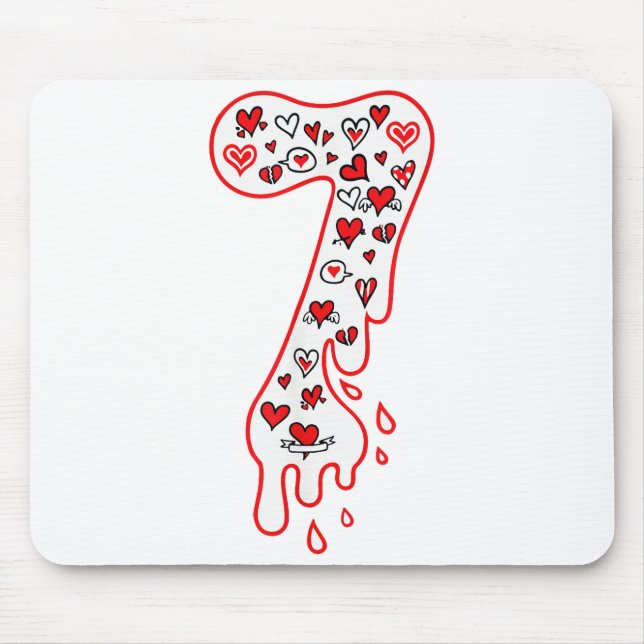 Mousepad Six Seven Meme Number 7 Couples Matching Valentine (Frente)