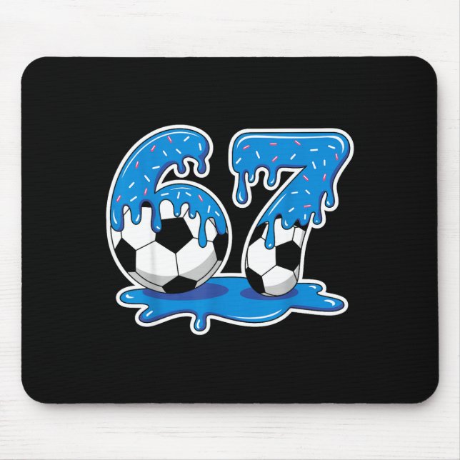 Mousepad Six Seven Soccer Ice Cream Drip Funny Design  (Frente)