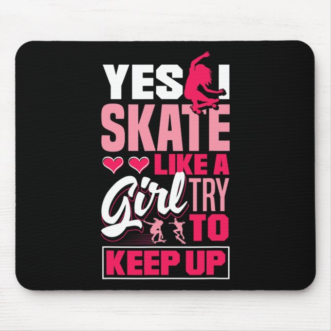 Mousepad Skate feminino de Longboard Freeboard (Frente)