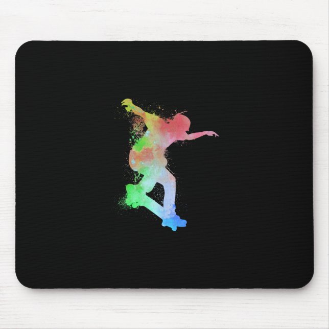 Mousepad Skateboard Skateboarder Watersplash Skater - Skate (Frente)