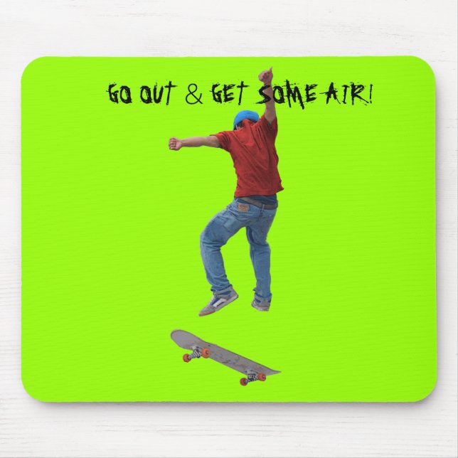 Mousepad Skateboarder Consiga Alguma Ação Aérea Kulcha Art (Frente)