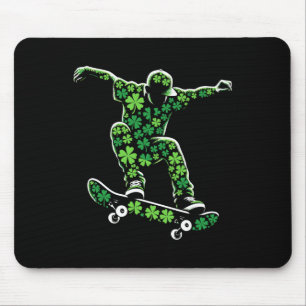 Mousepad Skateboarding Shamrocks Meninos Crianças Homens Di