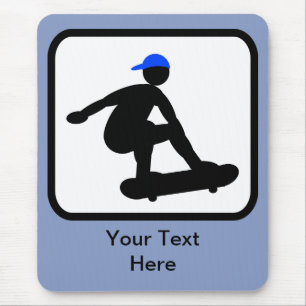 Mousepad Skater personalizável no logotipo de skate
