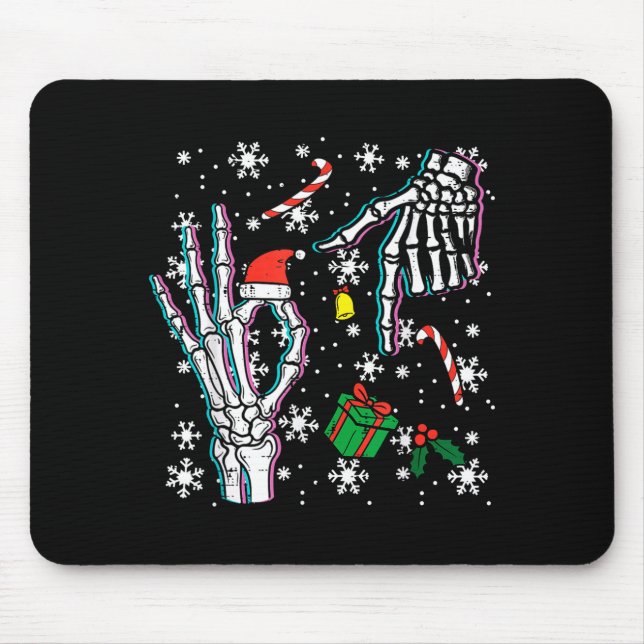 Mousepad Skeleton 67 Meme Funny Christmas 6 7 Boys Youth Te (Frente)