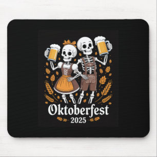 Mousepad Skeleton alemão Halloween Lederhosen Funny 2025