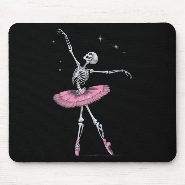 Mousepad Skeleton Balé Halloween Costume Engraçado Skype (Frente)