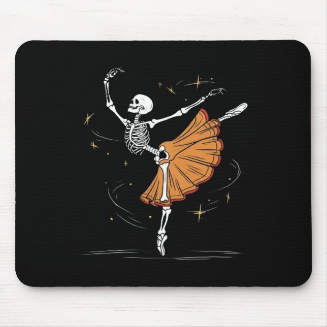 Mousepad Skeleton Ballerina Balé Dance Halloween (Frente)