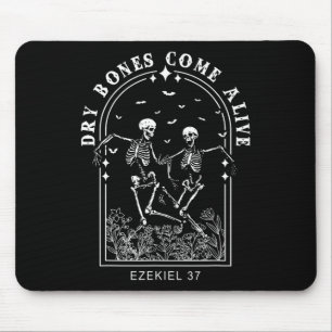 Mousepad Skeleton Bíblia Verse Bones Secos Vêm Vivos Christ