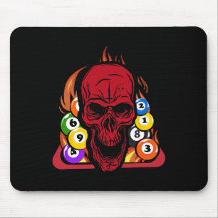 Mousepad Skeleton Billiard Player Piscina Billiard Rac