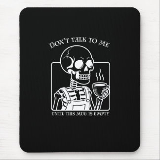 Mousepad Skeleton Coffee Cote Quote Art - Tipografia Negra