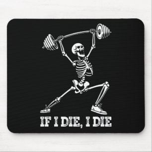 Mousepad Skeleton Elevação Pesos Elevação Sobre-Colagem De