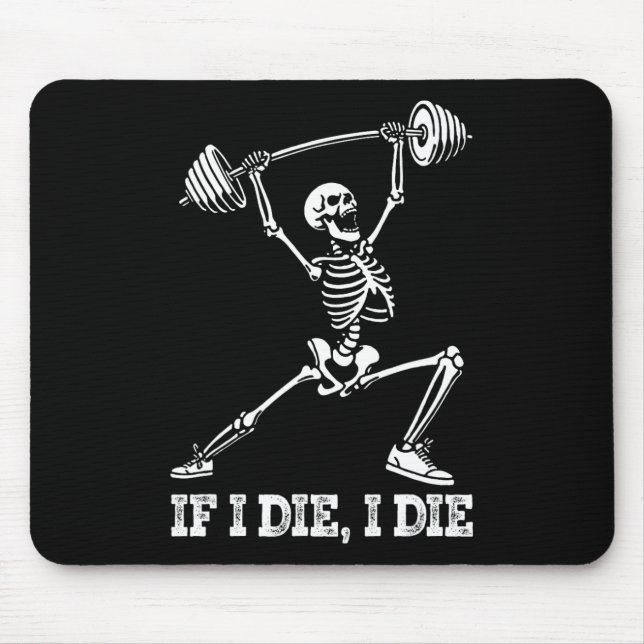Mousepad Skeleton Elevação Pesos Elevação Sobre-Colagem De  (Frente)