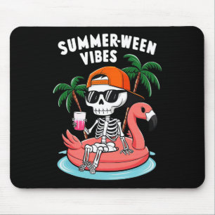 Mousepad Skeleton Flamingo Summerbetween Vibes Halloween Bo