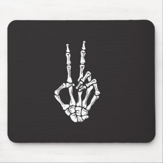 Mousepad Skeleton hand com sinal de paz ativado