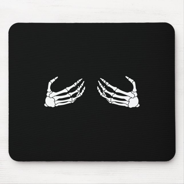 Mousepad Skeleton Mão Dia de as Bruxas engraçado Mama Feste (Frente)