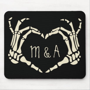 Mousepad Skeleton Mãos Estilo de Gótico Personalizado em Fo