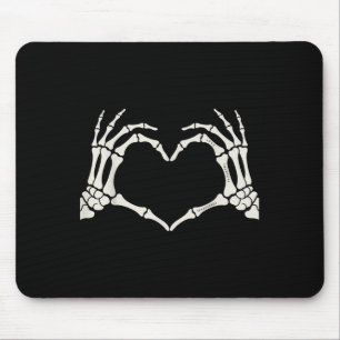Mousepad Skeleton Mãos - Sinal de Coração Halloween