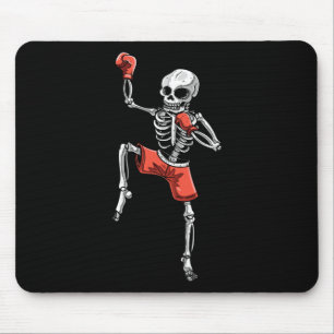 Mousepad Skeleton Muay Thai Halloween Kickboxing Mma Fighte