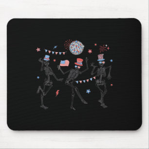 Mousepad Skeleton Retro 4º De Julho Pelos Sinalizadores Ame
