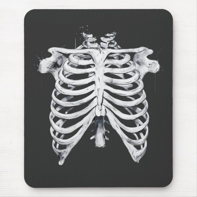 Mousepad Skeleton Rib Cage Halloween (Frente)