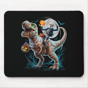 Mousepad Skeleton Riding Mummy Pumpkin T Rex Dinosaur Engra