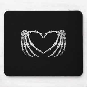 Mousepad Skeleton Sinal de Coração Mão Vintage Figurume de