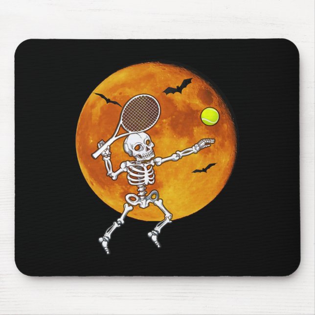 Mousepad Skeleton Tênis Halloween Racket Ll (Frente)
