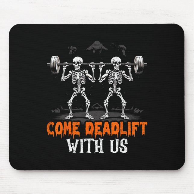 Mousepad Skeleton Weightlifter - Malhação de Trabalho do Cr (Frente)