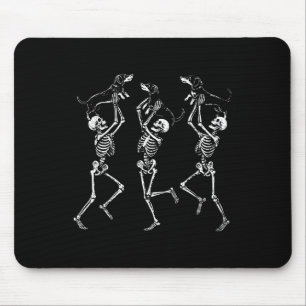 Mousepad Skeletons Dachshund Cute Halloween D