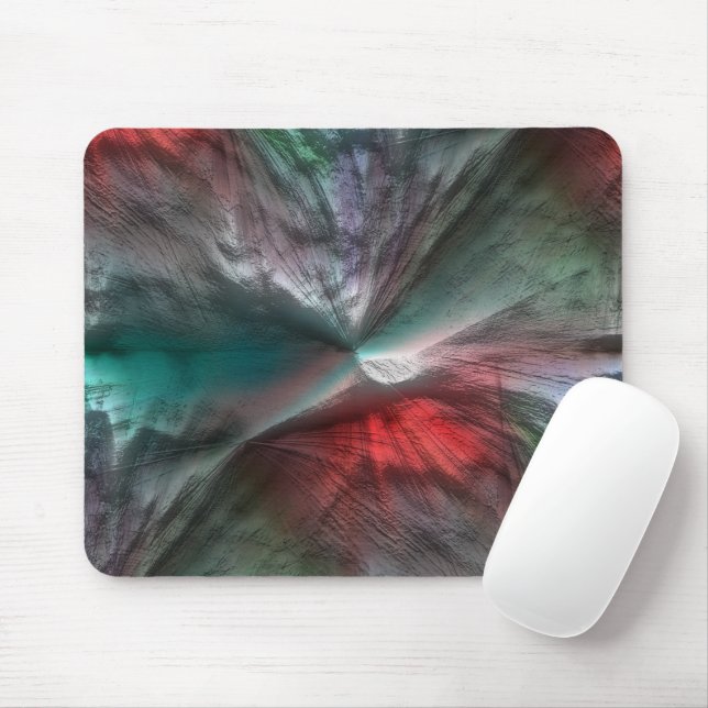 Mousepad Skerry digital na horta verde-prateada para vermel (Com mouse)