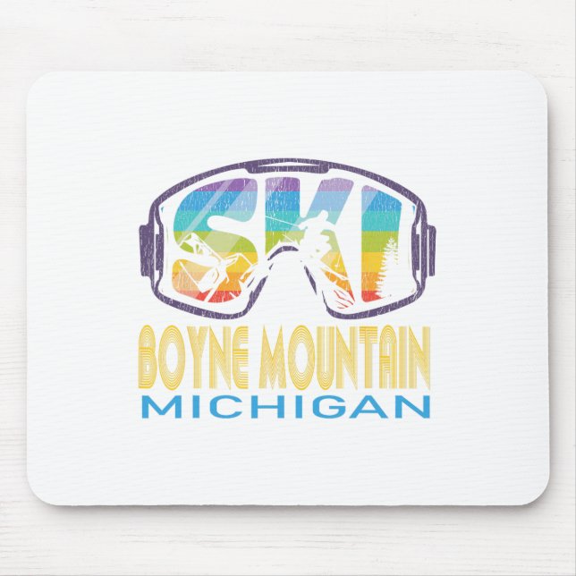 Mousepad Ski Boyne Mountain Michigan Férias de Esqui (Frente)