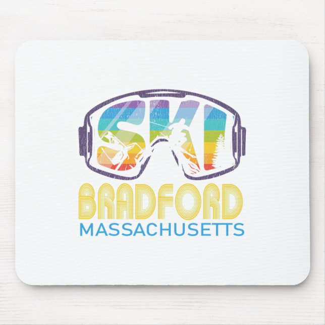 Mousepad Ski Bradford Machusets esquiando férias (Frente)