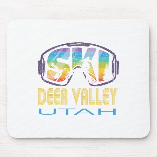 Mousepad Ski Deer Valley Vacinação de Esqui em Utah (Frente)