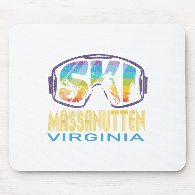 Mousepad Ski Manutten Vermont Skiing Vacation (Frente)
