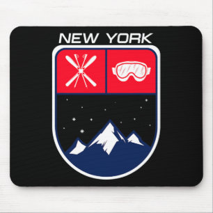 Mousepad Ski New York Mountain Skike Skiier Goggle Po