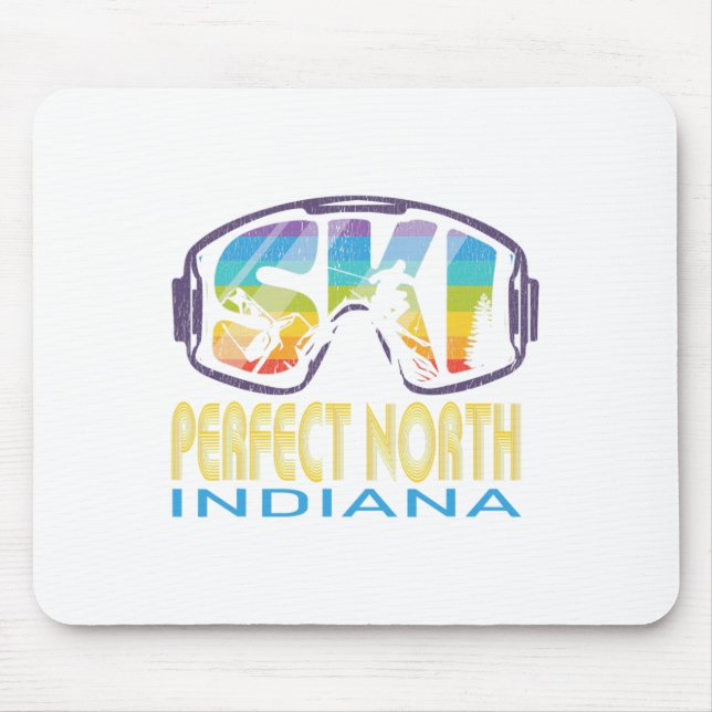 Mousepad Ski Perfect North Indiana Skiing Vacing (Frente)