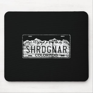Mousepad Ski Snowboard Colorado License Plate Shredding Gna