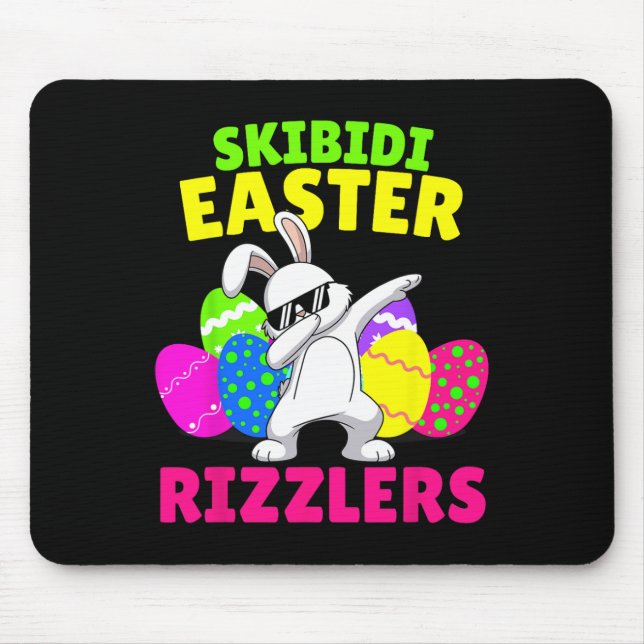 Mousepad Skibidi Páscoa - Engraçado Rizzler de Páscoa Gen A (Frente)