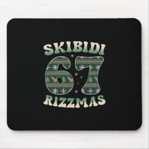 Mousepad Skibidi Rizzmas 67 Seis Sete Meme Natal Feio F